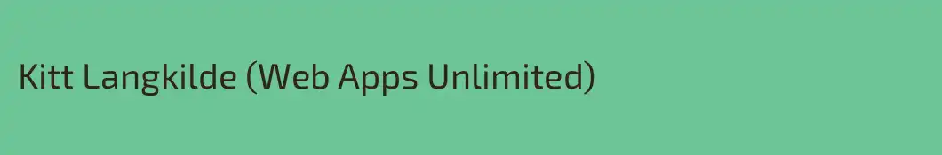 Kitt Langkilde (Web Apps Unlimited)